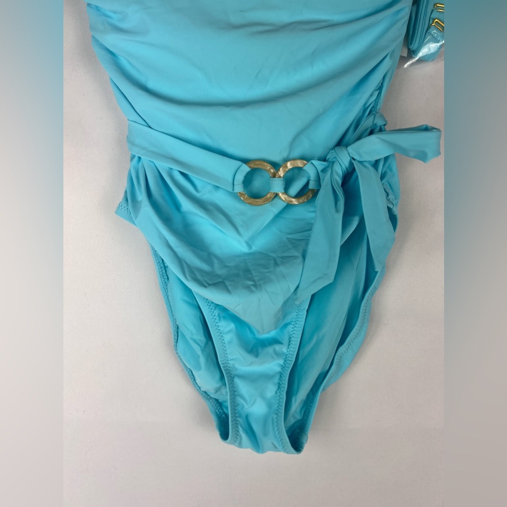 NWT Helen Jon Belted bandeau one-piece | sky blue - Picture 6 of 11